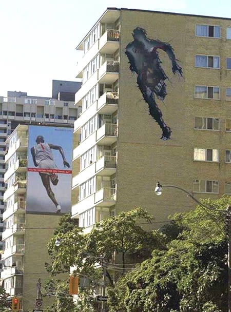 Nike's Run Through Wall