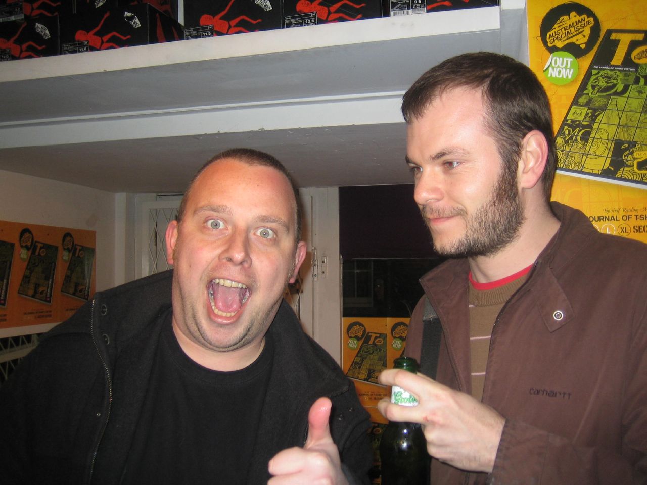 A photo of Tom and Paul, taken by Peter Costello